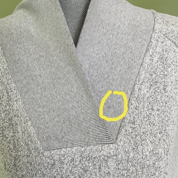 ORVIS Gray Knit Pullover Sweater Sweatshirt Vintage Kangaroo Pocket Women's Size - Picture 3 of 8